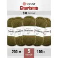 Пряжа для вязания YarnArt 'Charisma', 100г, 200м (75% шерсть, 25% акрил) (530 болотный), 5 мотков