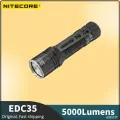 Nitecore EDC35 Светодиодный фонарик 5000 люмен NiteLab UHi 40 MAX LED USB-C Перезаряжаемый встроенный аккумулятор емкостью 6000 мАч