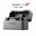 DJI Микрофон для мобильного устройства Mic Mini ANC(2 TX + 1 RX+Charging Case), черно-серый, серый