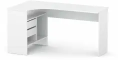 Письменный стол СПм-25Л, 145х74х81 см, левый угол, с ящиками, цвет белый