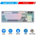 RK Royal Kludge S98 механическая клавиатура 98 клавиш RGB свет облако Chartreuse Switch, Russian Light Cloud