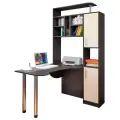 Стол компьютерный угловой с пеналом СК-14, Венге/Дуб молочный