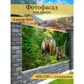 Фотофасад для забора, декоративный баннер для дачи и дома, 200х400см