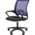 Кресло VT-EСhair-304 (LT) N TC Net ткань черн/сетка синяя, пластик