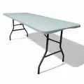 Стол садовый Семь Слонов, складной, металлический каркас, пластиковый стол, 180х70х74 см