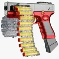 Игрушечный электрический пистолет Глок с мягкими пулями на присосках для мальчиков детское оружие и бластеры