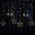 Светодиодная гирлянда Feron Бахрома Звезды 230V 5000K холодный белый статичная CL29 48614