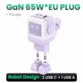 Сетевое зарядное устройство 65Вт Ugreen Nexode Robot GaN Розовый