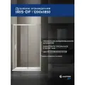 Душевое ограждение дверь в нишу SANTREK Iris- DF-1200-C 120*185 Прямое стекло Прозр 6мм, профиль Хром