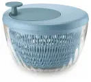Сушилка для салата Guzzini Twist&Dry 26,5 см, голубая
