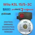 Циркуляционный насос Wilo KSL 15/5 - 3C для газового котла отопления Viessmann (висман) Vitopend, Baxi (бакси), Protherm (протерм), 5698260, 0020023217, 0020027644, 7856848
