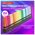 Набор текстовыделителей 24 цвета на подставке, BRAUBERG DELTA, 15 пастельных цветов + 9 неоновых цветов, линия 1-5 мм, 152506