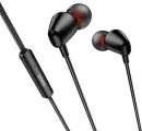 Проводные наушники M107, Discoverer universal earphones, HOCO, вакуумные, черный