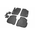 Оригинальные коврики резиновые передние и задние тоннель SKODA RAPID в комплекте 5шт