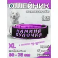 Ошейник для собак Buddy team на пряжке, мамина булочка, ширина 6 см, с мягким подкладом, XL