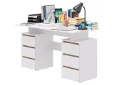 Стол письменный с ящиками СК-65 (Белый/Крафт золотой), 1300*600*750 мм
