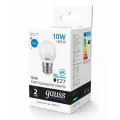 Светодиодная лампа Gauss Elementary Шар 10W 750lm 6500K Е27 LED (10шт)