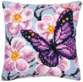 PN-0008501 Набор для вышивания крестом (подушка) Vervaco Purple Butterfly Фиолетовая бабочка