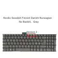 Клавиатура для ноутбука Lenovo Ideapad V15 G2-ALC (82KD), V15 G2-ITL (82KB 82ME) PR5S PR5SB US Шведская Финская Датская Норвежская Бельгийская AZERTY, С подсветкой / Без подсветки, Nordic No Backlit V2