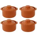 Набор из 4-х горшков-сотейников 0,4л, терракот