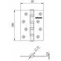 Петля универсальная 4BB/BL 125x75x2,5 AB (бронза) блистер