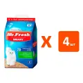 Наполнитель древесный комкующийся Mr. Fresh Smart для туалета длинношерстных кошек (9 л х 4 шт)
