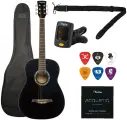 VESTON F-38/BK dPACK 1 комплект: акустическая гитара, чехол, ремень, тюнер, струны, медиаторы