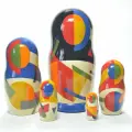 Казимир Малевич. Матрешка (5) супрематистская. Ручная роспись. 5 кукол. 18 см.