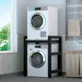 Усиленный стеллаж для стиральной и сушильной машины, черный каркас, белый