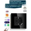 Умная розетка встраиваемая с Алисой 16А Tuya Wi-Fi с (USB type A и type C) быстрая USB зарядка 20W