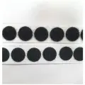 Лента контакт кружочки самоклеящиеся TBY 16мм цв. черный уп.1500 пар