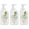 Grass Пенка для мытья посуды Crispi с ценными маслами белого хлопка, 550 мл, 3 шт