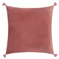 Наволочка декоративная с кисточками Этель цвет пыльная роза, 45х45 см, полиэстер, велюр