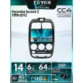 Магнитола Hyundai Accent 2 1999-2012 Teyes CC4 6/64GB, штатная магнитола, QLED, DSP,4G, Wi-Fi, CarPlay, 2DIN
