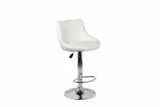 Барный стул Комфорт белого Эколайн. Барный стул со спинкой белого цвета