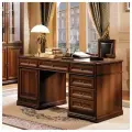 Стол письменный двухтумбовый Джоконда Орех, 6 ящиков, классический стиль, Miassmobili