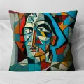 Подушка декоративная Взгляд Пикассо 40х40 велюр