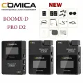 Comica BoomX-D2 PRO Беспроводной петличный микрофон, звуковая дорожка безопасности, шумоподавление, для интервью, видеоблогов, прямой трансляции, цифровой двухканальный 2,4G