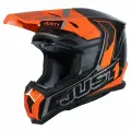 Шлем кроссовый JUST1 J22 Carbon Fluo карбон/Hi-Viz оранжевый/глянцевый, M