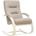 Кресло-качалка Leset Милано, Слоновая кость, ткань рогожка Малмо 05 бежевая