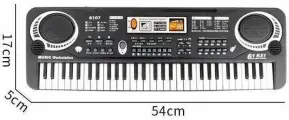 Синтезатор MQ-6106, 61 клавиша, музыкальная станция, микрофон, программированный, подарок для детей.