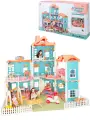 Кукольный домик /Вилла/(свет, пар, мебель,3 куклы, питомцы, в кор.) (69x52x73) ( Арт. 2165232)