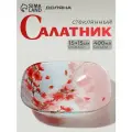 Доляна Салатник Сакура 4811674, 15 см, 15х15 см, 0.4 л, 1 шт., розовый