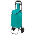 Сумка-тележка Рыжий кот, 35х87х28 см, ручная кладь, бирюза
