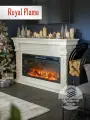 Камин электрический напольный Royal Flame Dublin V42 SFT слоновая кость сланец с очагом Vision 42 LOG электрокамин