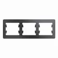 Рамка трехпостовая графит, Schneider Electric Glossa (комплект 9шт)
