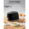 Тостер SMEG TSF01BLEU на 2 ломтика, черный; подогрев, размораживание, багель; 6 ур. поджарки; съемный поддон CN