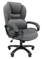 Компьютерное кресло для дома и офиса CHAIRMAN HOME 434, ткань велюр, серый, мягкое и уютное с подлокотниками газлифтом