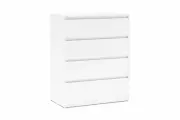 Комод Челси, 80.2х99.4х45 см, 4 ящика, белый/белый глянец, ЛДСП, мебельная фабрика МиФ