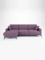 Угловой диван-кровать Manons Maison Наоми/ угол левый, раскладной механизм Еврокнижка (Тик-так), Трикотаж Сиреневый, 275х106х74 см